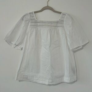 GAP 100% Cotton Baby Doll Square Neck Top Women’s M